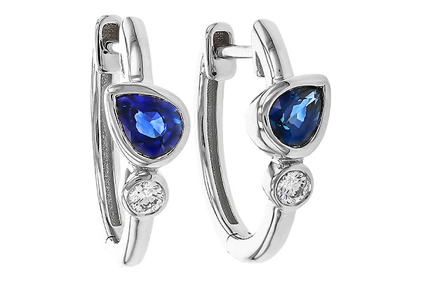 M293-04994: EARRINGS .51 SAPPHIRE .57 TGW