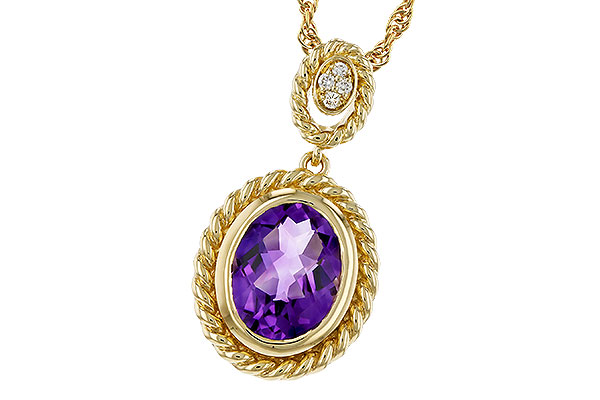 M293-08576: NECKLACE 1.38 AMETHYST 1.40 TGW (9x7MM AMY)